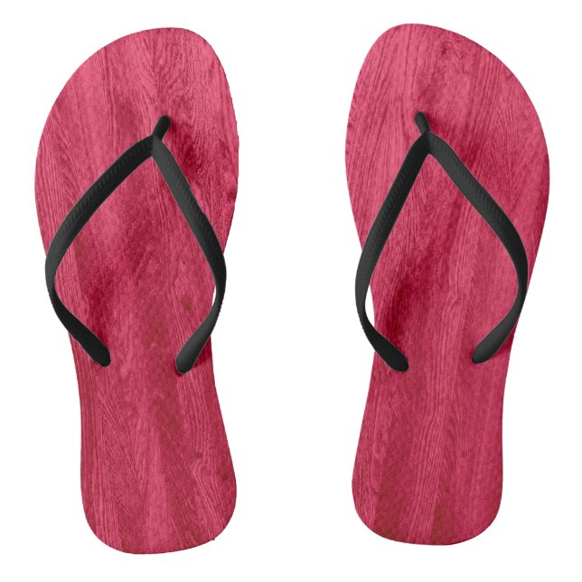 Tongs Texture de grain de bois rouge (Semelle)