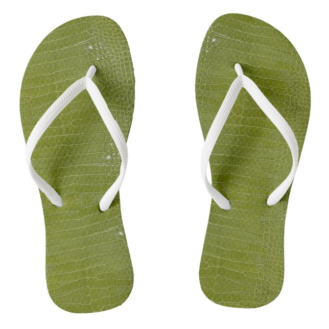 Tongs Texture de l'alligator vert citron (Semelle)