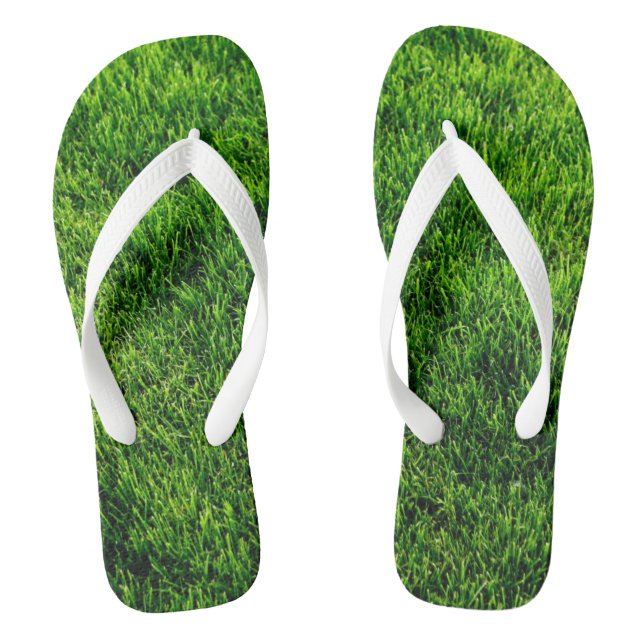 Tongs Texture d'herbe verte d'un terrain de football (Semelle)