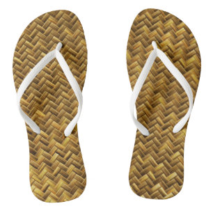 Tongs Texture en bambou de motif d'armure de panier de