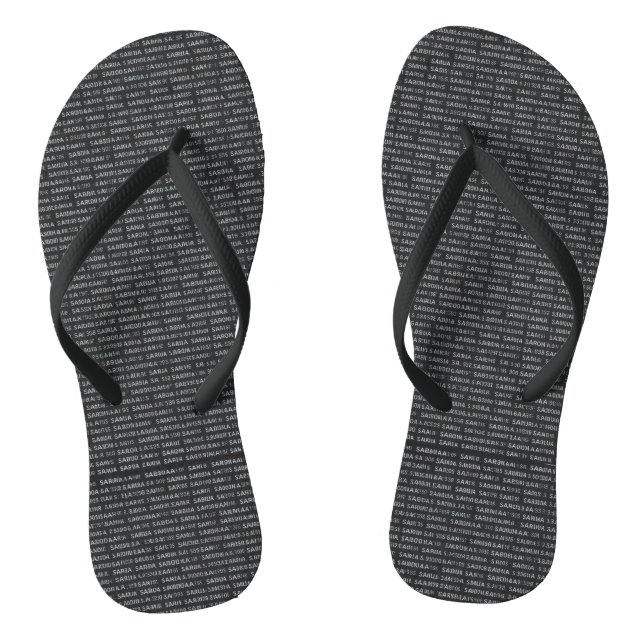 Tongs The "Sardinian Script" Designer Flip Flops (Semelle)
