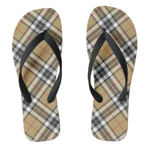 Tongs Thomson Camel Tartan Plaid Family Mode Motif