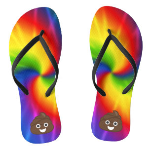 Tongs Tie Dye Poop Emoji Tlip Flops