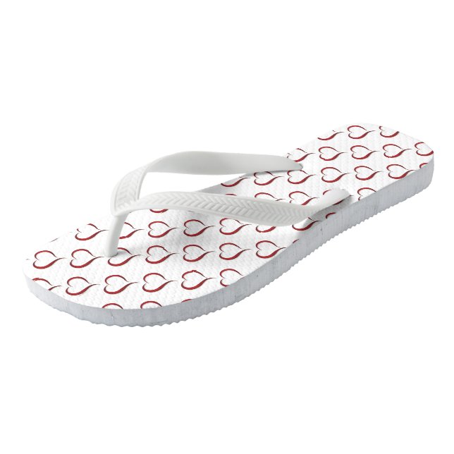 Tongs Tongs/Rouges cœurs (Incliné)