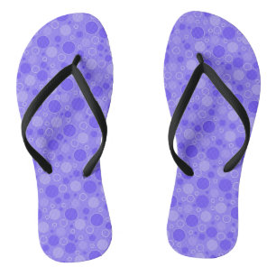Tongs Tons violets Lilac avec pois en sixtie rétro