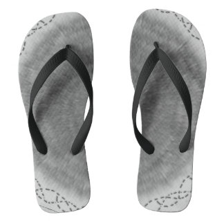 Tongs Tourbillon Abstrait Noir & Blanc