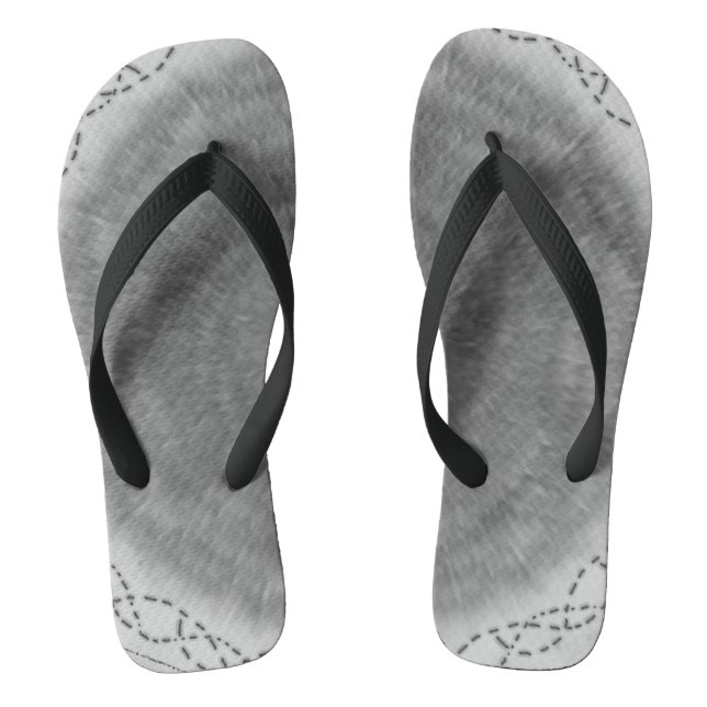 Tongs Tourbillon Abstrait Noir & Blanc (Semelle)