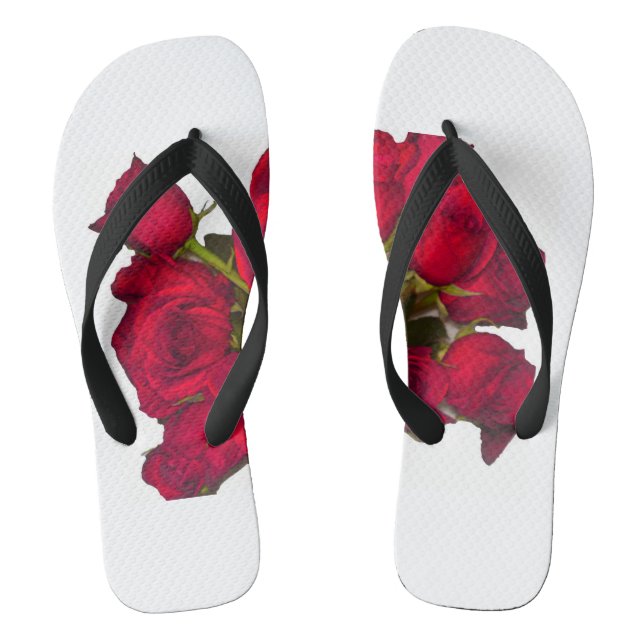 Tongs Tourner en rouge Roses (Semelle)