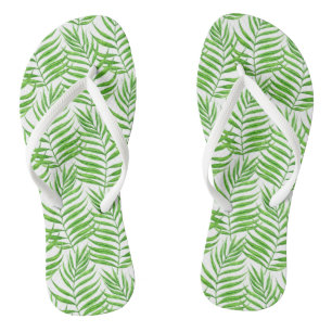Tongs Tournes d'aquarelle feuille de palme