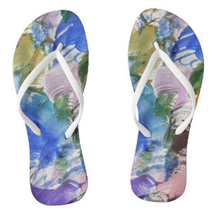 Tongs Tournes de taches de couleur