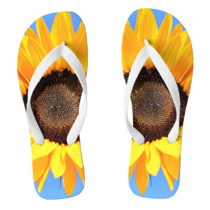 Tongs Tournesol jaune Flèches Ciel bleu