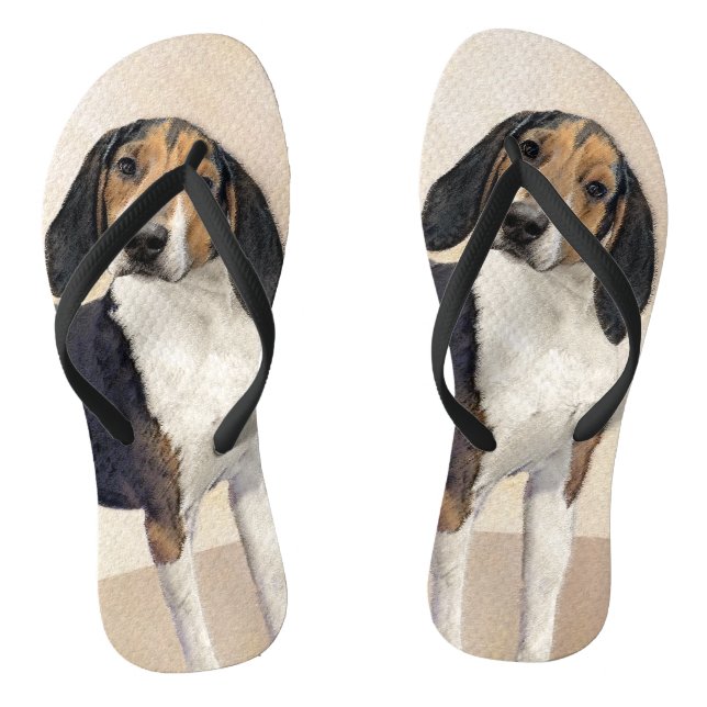 Tongs Treeing Walker Coonhound Peinture - Art original (Semelle)