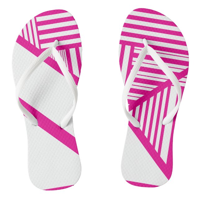 Tongs Triangle en Magenta et Blanc (Semelle)