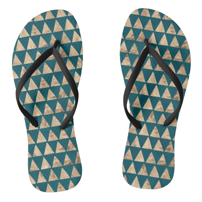 Tongs Triangles d'or bleu turquoise (Semelle)