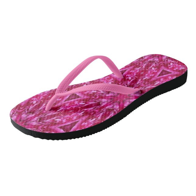 Tongs Triangles Rose de chou rose 5072 (Incliné)