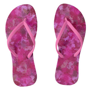 Tongs Triangles roses de chou rose 5080