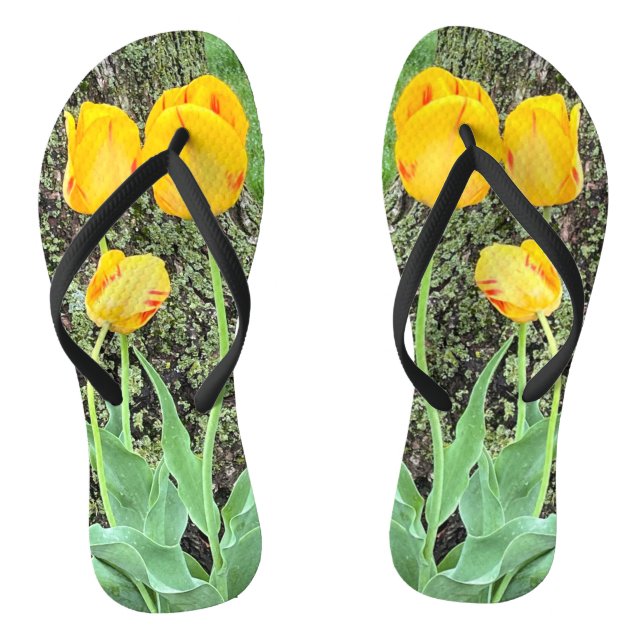 Tongs Trois Tulipes Jaunes / (Semelle)