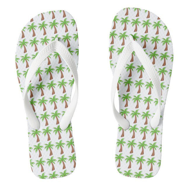 Tongs Tropical Green Palm Tree Beach Vacation Island (Semelle)