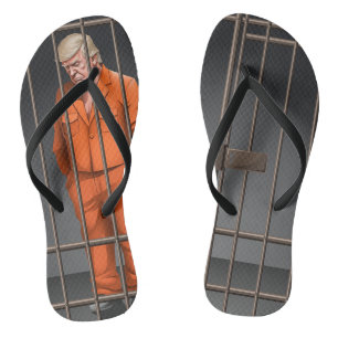 Tongs Trump en prison - Flops à lèvres pour adultes (Str