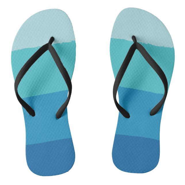 Tongs Turquoise décontractée 4 bandes Hommes Flip Flops (Semelle)