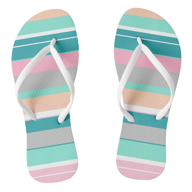 Tongs Turquoise Peach Funky Flip Flops (Semelle)