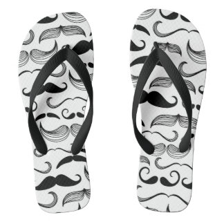 Tongs Un club des messieurs. Motif 2 de moustache