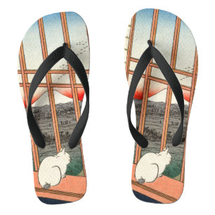 Tongs Utagawa Hiroshige - Champs de riz Asakusa