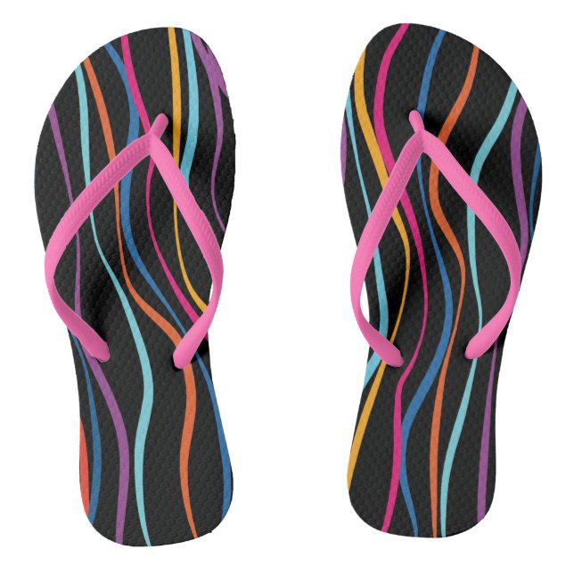 Tongs Vagues modernes de couleur Motif Flip Flops (Semelle)