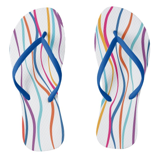 Tongs Vagues modernes de couleur Motif Flip Flops (Semelle)