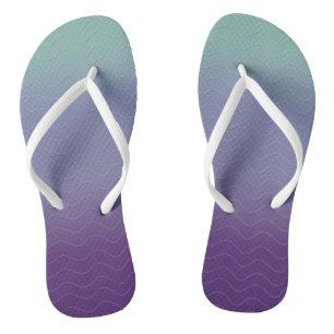 Tongs Vagues Ombré - Turquoise & violet