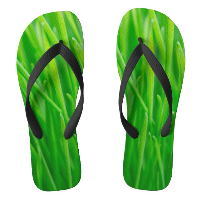 Tongs Vert Éclatant de Blé Frais  (Semelle)