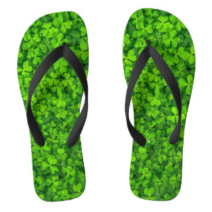 Tongs vert shamrock, Saint Patrick's Day,