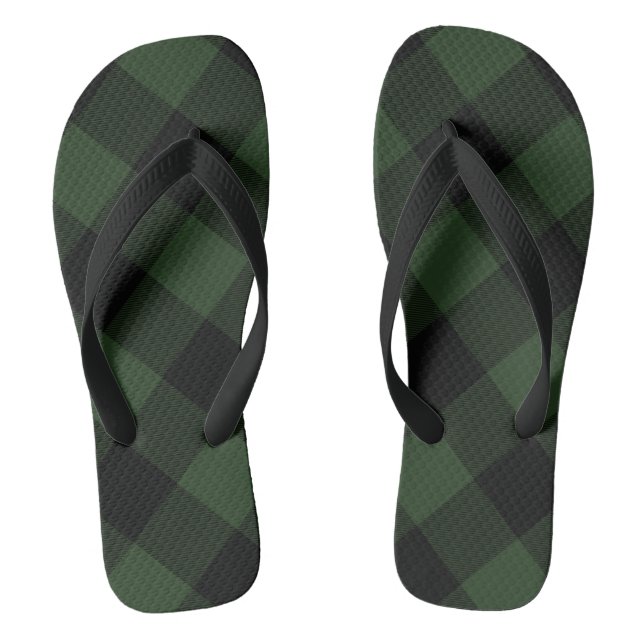 Tongs Vichy Buffalo Celtique Vert Noir (Semelle)