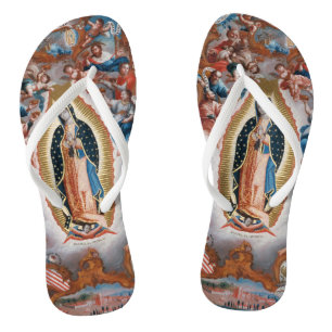 Tongs "Vierge sandales d'art de Guadalupe"