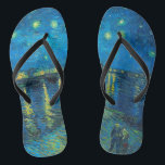 Tongs Vincent Van Gogh Étape Nuit Sur Le Rhône<br><div class="desc">Vincent Van Gogh Étape Nuit Sur Le Rhône</div>