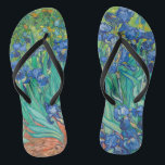 Tongs Vincent Van Gogh Irises Floral Art Vintage<br><div class="desc">Vincent Van Gogh Irises Floral Art Vintage</div>