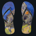 Tongs Vincent van Gogh - L'église d'Auvers<br><div class="desc">L'église d'Auvers / l'Eglise à Auvers-sur-oise par Vincent Van Gogh en 1890</div>
