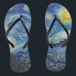 Tongs Vincent Van Gogh Nuit d'art Vintage<br><div class="desc">Vincent Van Gogh Nuit Starry Vintage Art Nouveau</div>