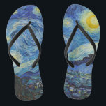Tongs Vincent Van Gogh Nuit Étoilée Art Fin Vintage<br><div class="desc">Vincent Van Gogh Nuit Étoilée Art Fin Vintage Tongs</div>