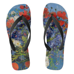 Tongs Vincent van Gogh - Vase avec des Bleuets & Coqueli