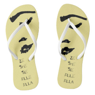 Tongs Visage de femme Sie Elle Ella Ella Flip Flops