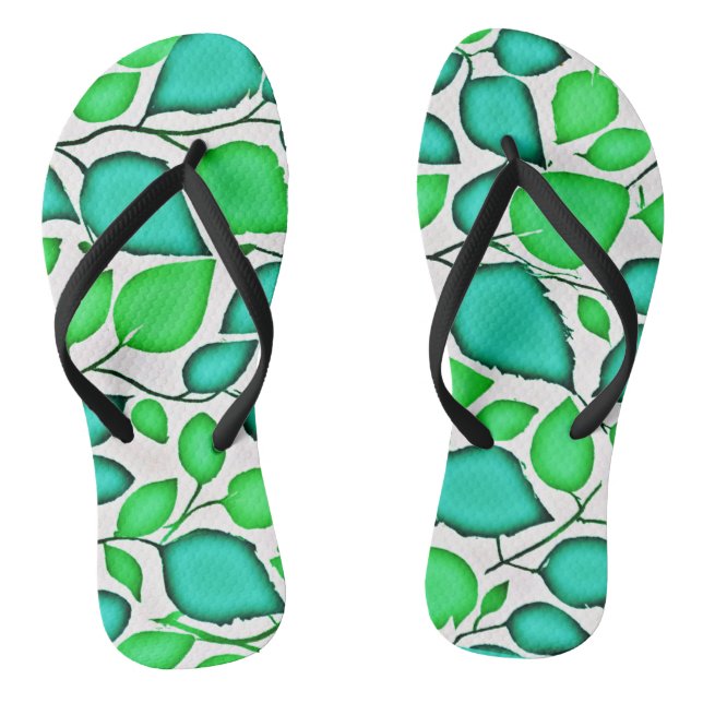 Tongs Vivid Elegance Feuille Motif (Semelle)