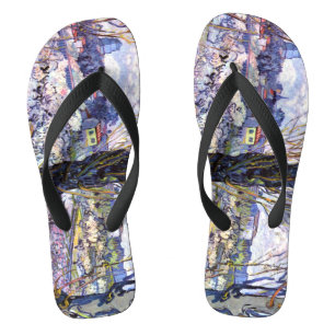 Tongs Vue d'Arles, vergers à fleurs (1889) Van Gogh