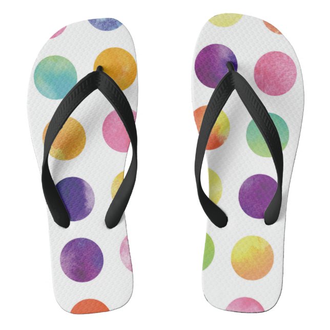 Tongs Watercolor polka dots (Semelle)