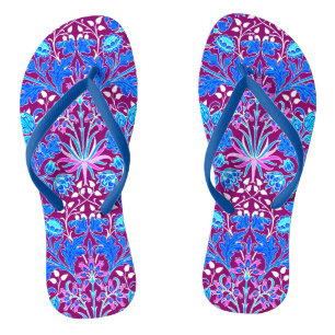 Tongs William Morris Hyacinth Imprimer, Aqua et Purple