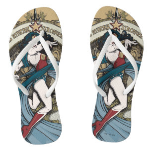 Tongs Wonder Woman Art Nouveau Panel