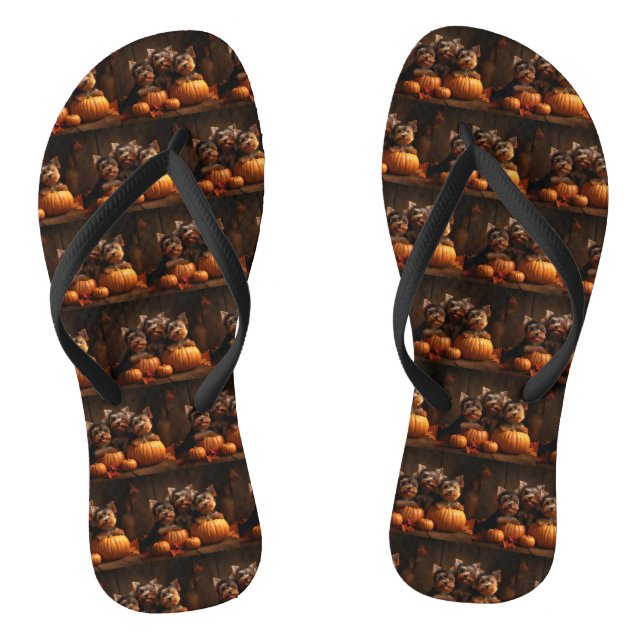 Tongs Yorkshire Terrier chiot Autumn Delight Citrouille  (Semelle)