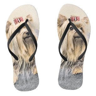 Tongs Yorkshire Terrier Peinture - Cute Original Chien A