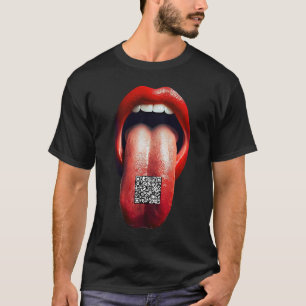 Tongue Out QR Code Social Media T-shirt