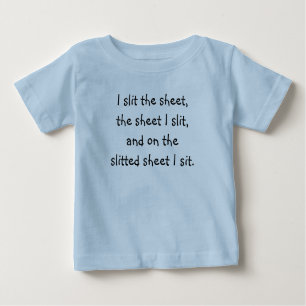Tongue Twister T's-I slit la feuille Baby T-Shirt